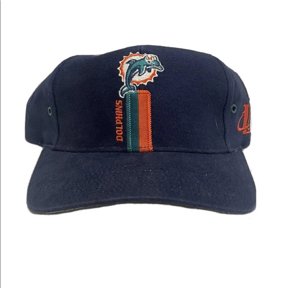 Vintage 1990's Miami Dolphins Logo Athletic NFL Pro Line Adjustable Hat NWOT - Picture 1 of 6